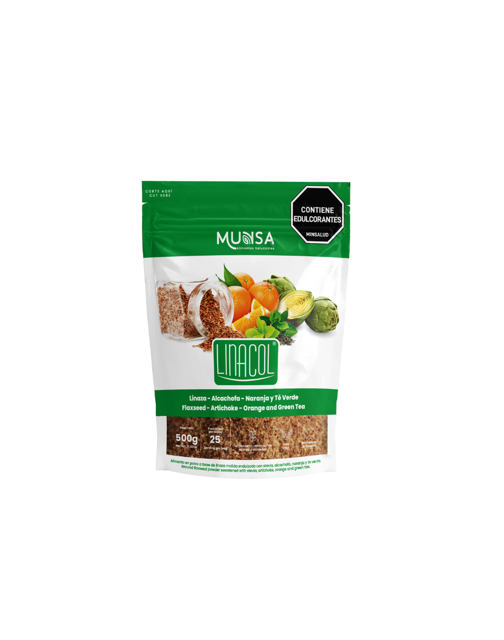 LINAZA ALCACHOFA NARANJA Y TÉ VERDE