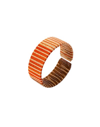 Pulsera atardecer chocoano tejida en werregue