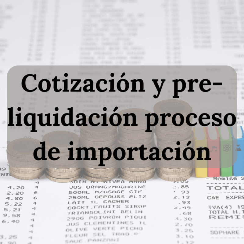 Cotización y preliquidación proceso de importación