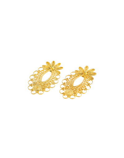 Aretes piñas hechos en filigrana