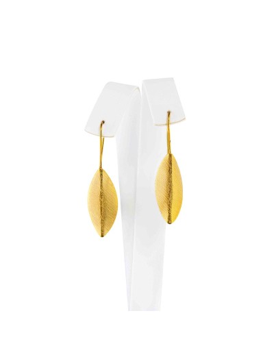Pendientes hojas dorados