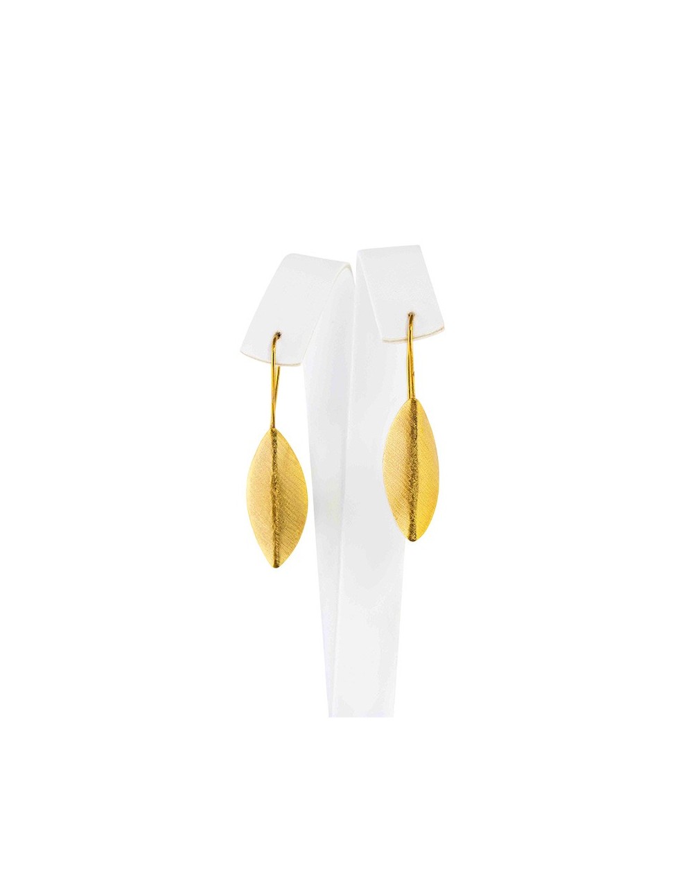 Pendientes hojas dorados