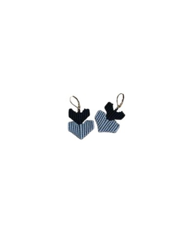 Aretes hilos de corazón 