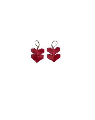 Aretes hilos de corazón 