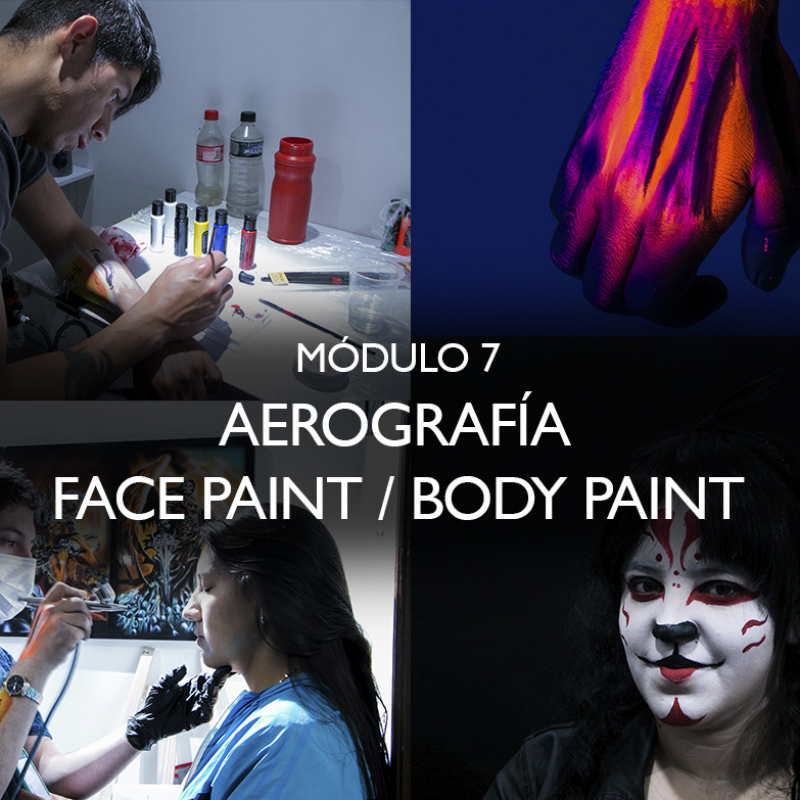 7. Módulo aerografía face paint / body paint