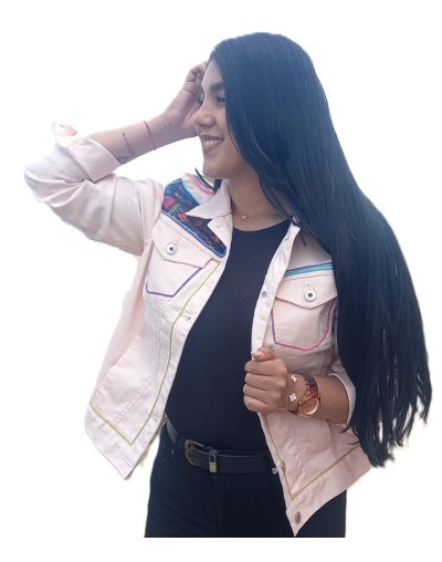 CHAQUETA EN DRIL INTERVENIDA