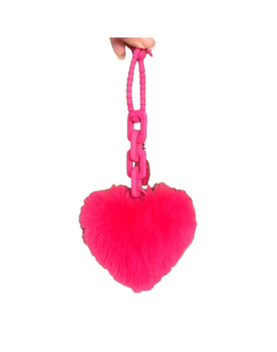 Llavero corazón de felpa