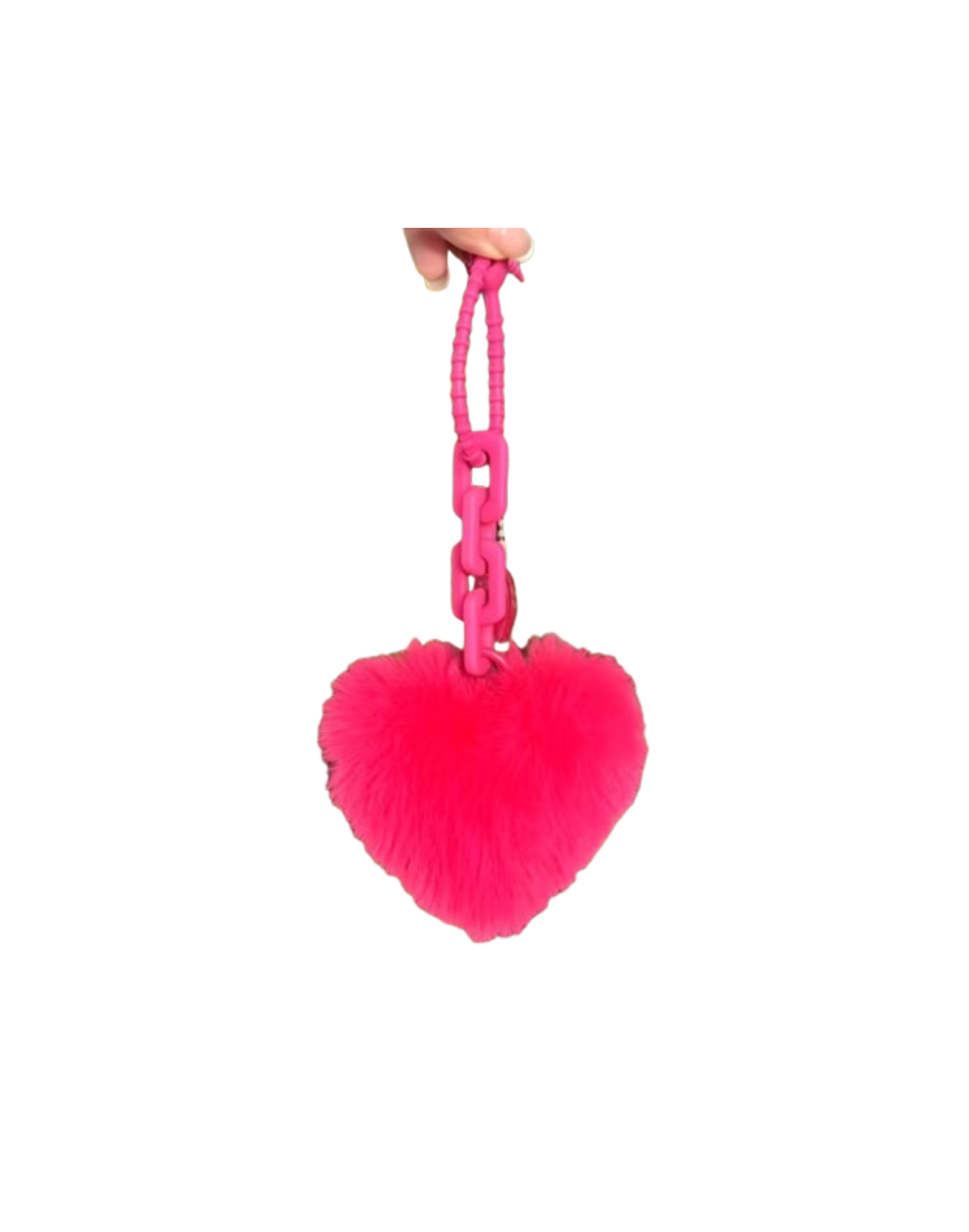 Llavero corazón de felpa