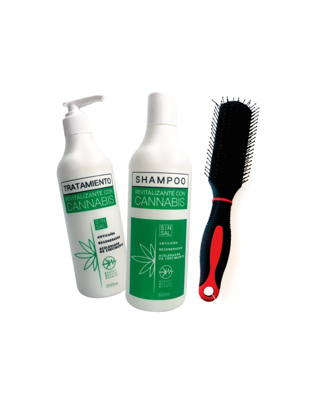 DUAL REVITALIZANTE CON CANNABIS  CEPILLO PLANO NEGRO