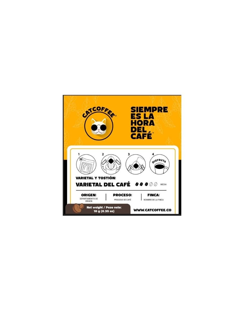 Café Colombiano de Especialidad 10g | CatCoffee
