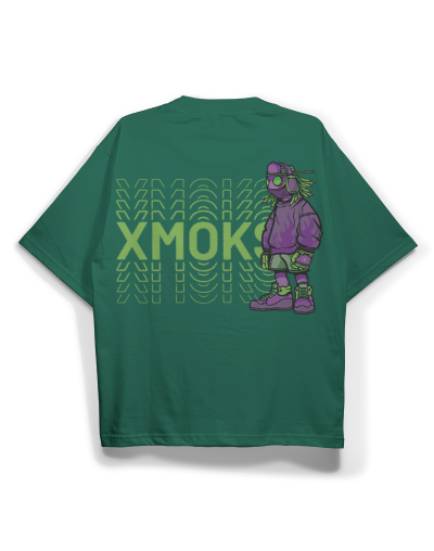 Camiseta Oversize Verdor Psicodelico – Xmoks Streetwear