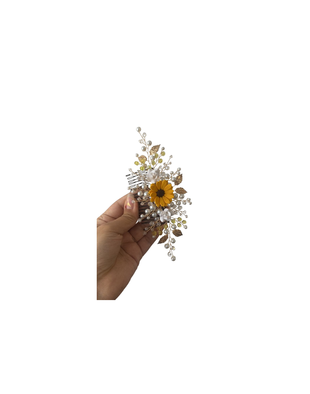 Peineta como el girasol al sol