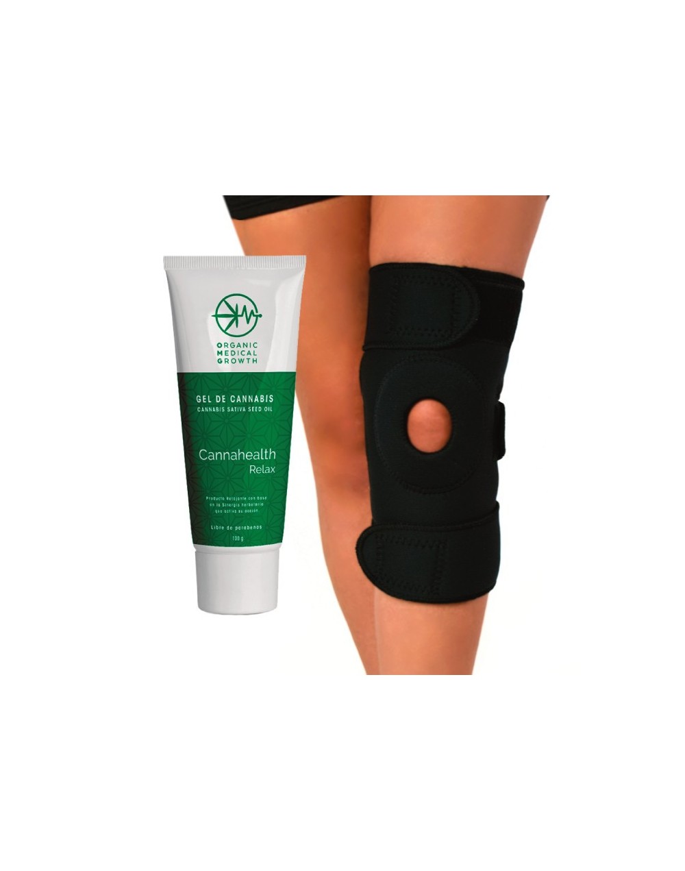 CANNAHEALTH RELAX  RODILLERA ROTULA ABIERTA UNIVERSAL