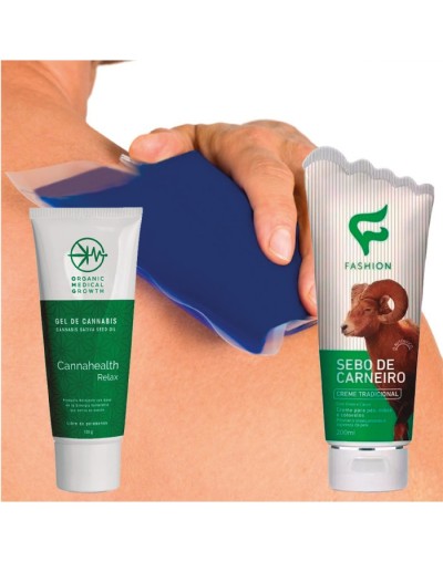 CANNAHEALTH RELAX  SEBO DE CARNEIRO COMPRESA MULTIUSOS FRÍO Y CALOR 