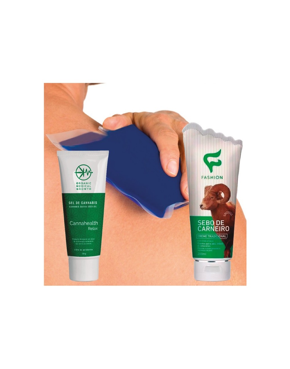 CANNAHEALTH RELAX  SEBO DE CARNEIRO COMPRESA MULTIUSOS FRÍO Y CALOR 