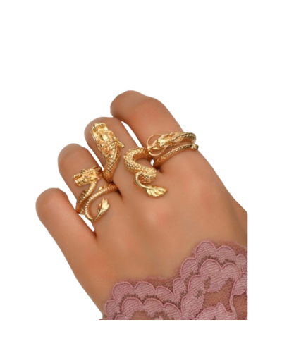 Anillos Dragón Dorado