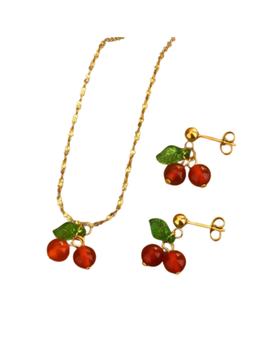 Conjunto cereza roja