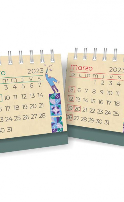 Calendario ecológico de escritorio mini numérico 2023