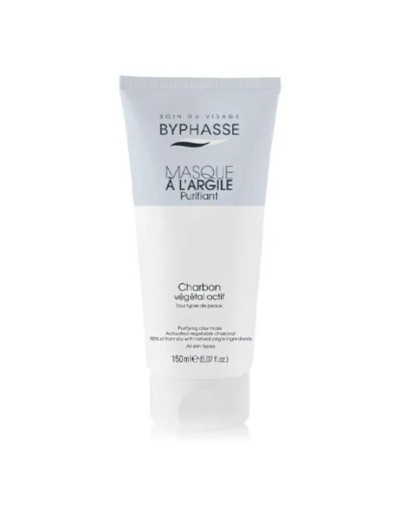 BYPHASSE MASQUE A L ARGILE PURIFIANT CHARBON VEGETAL ACTIF 150ML