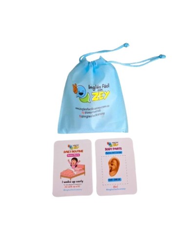 PARTES DEL CUERPO Y RUTINAS DIARIAS. FLASHCARDS EN INGLÉS Y ESPAÑOL X 24 IMÁGENES. INGLÉS FÁCIL CON ZEY.