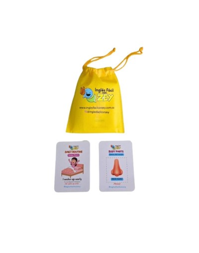 PARTES DEL CUERPO Y RUTINAS DIARIAS. FLASHCARDS EN INGLÉS Y ESPAÑOL X 24 IMÁGENES. INGLÉS FÁCIL CON ZEY.