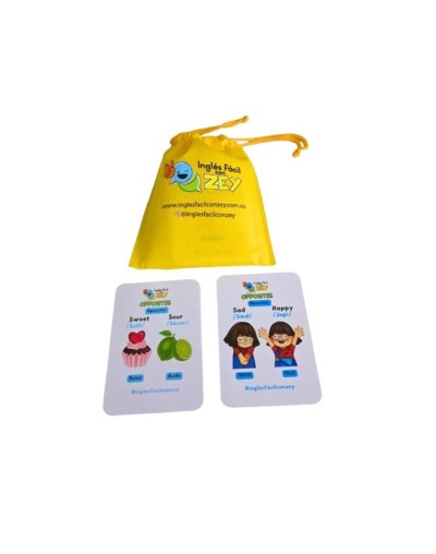PALABRAS OPUESTAS. FLASHCARDS EN INGLÉS Y ESPAÑOL X 24 IMÁGENES.  INGLÉS FÁCIL CON ZEY.