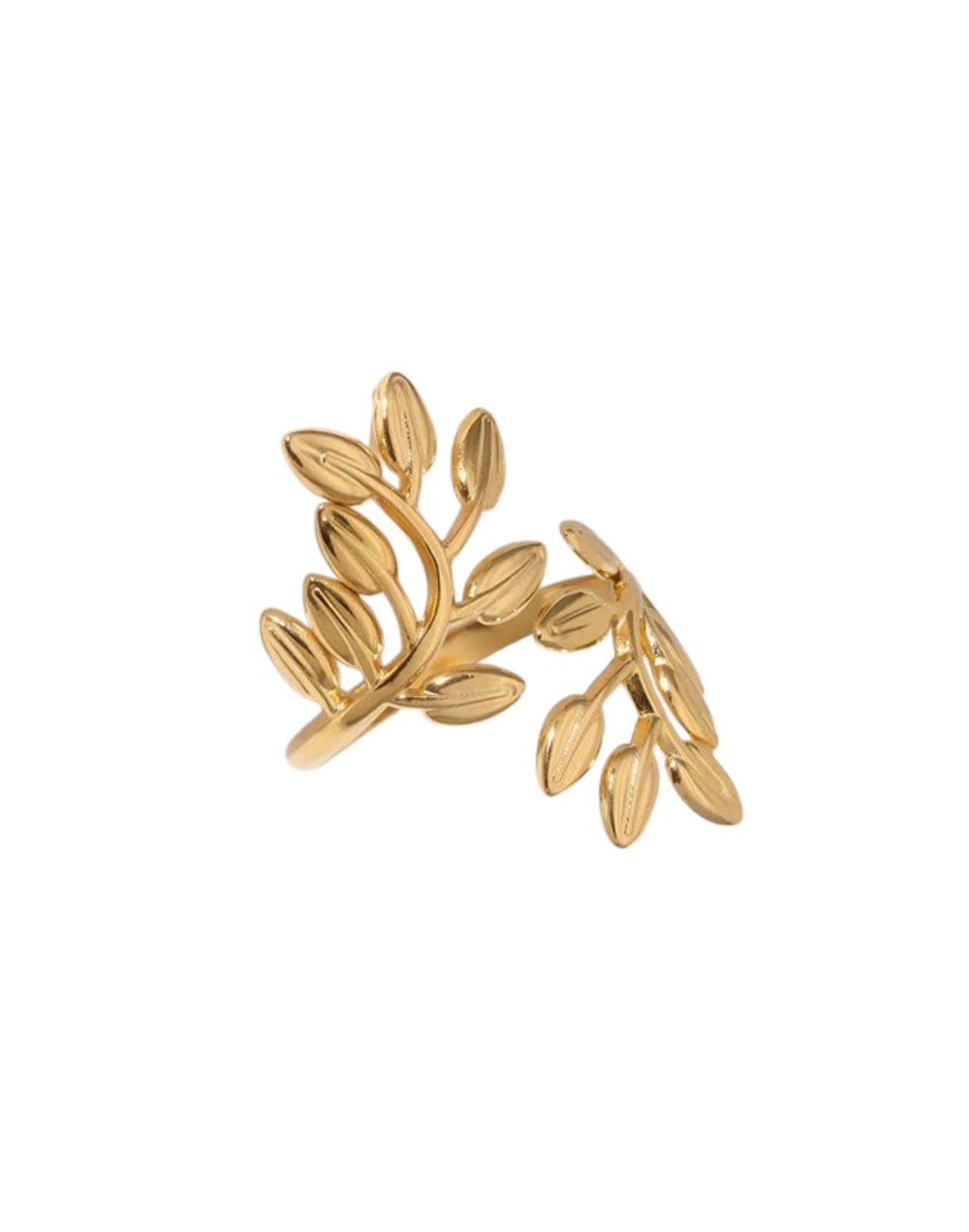 Anillo hoja dorado
