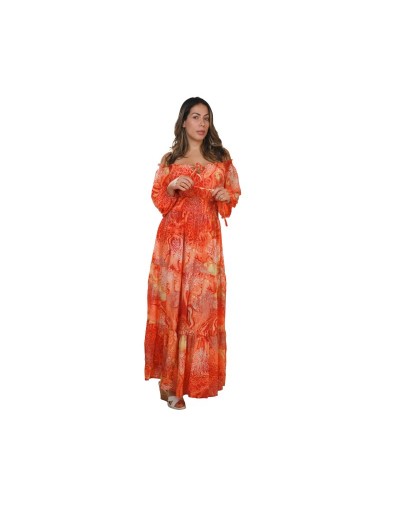 Vestido Largo de Seda