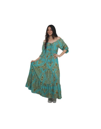 Vestido largo de Seda