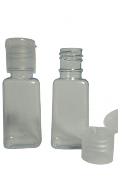 12 envases para gel antibacterial - plástico 30 ml 