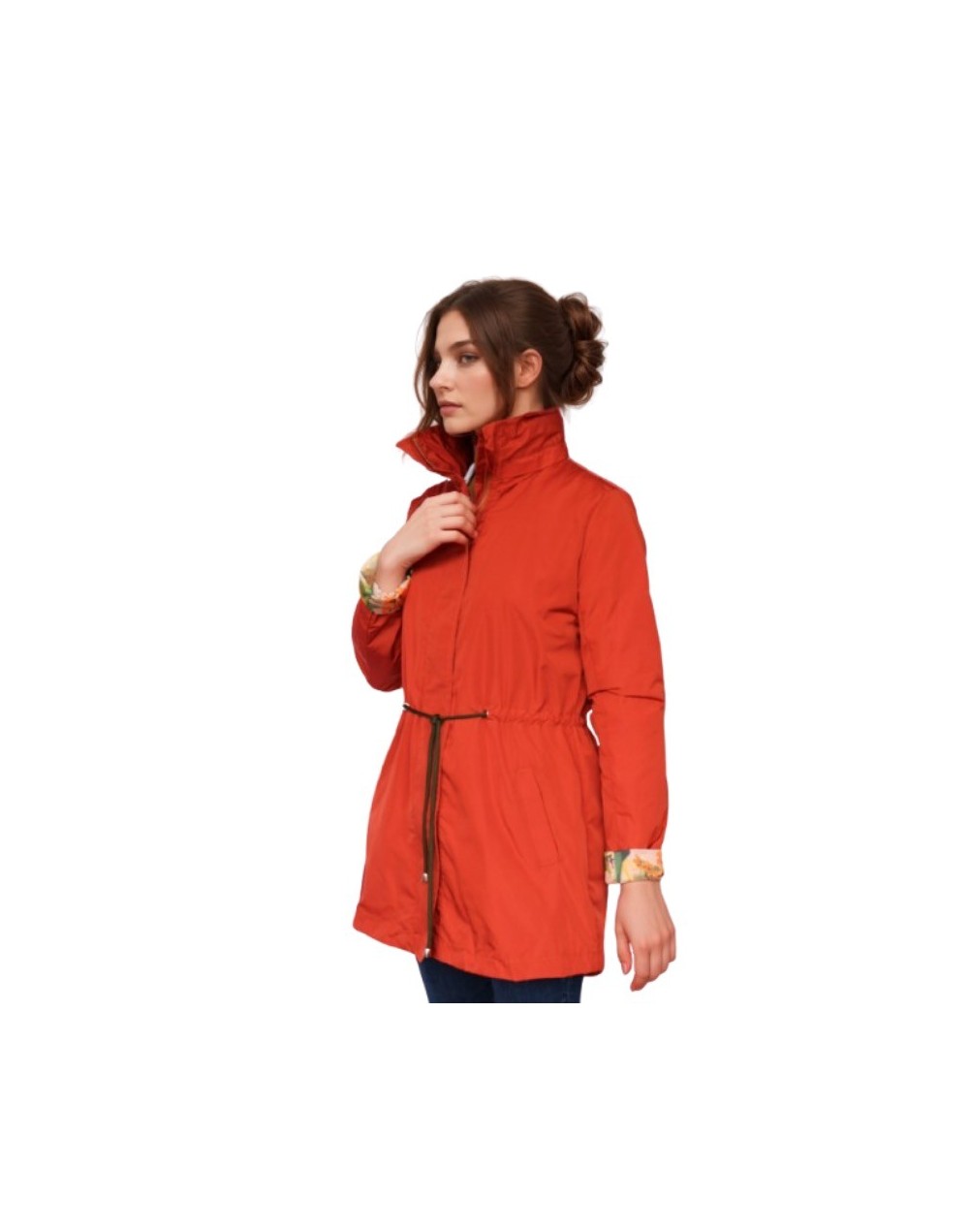Parka Terracota Estampado