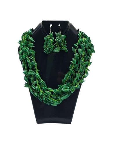 Collar + areres de semillas de melón Esencia Natural