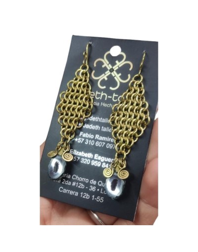 Aretes Maya inglesa  Jadeth Taller