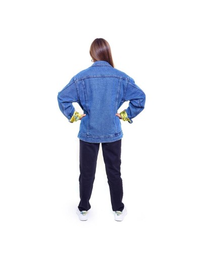 Chaqueta de jean pintada a mano