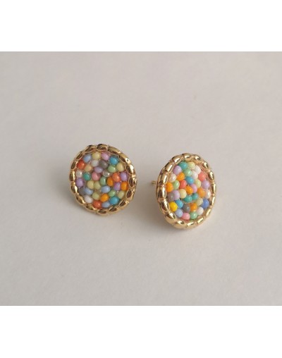 Aretes topo multicolor