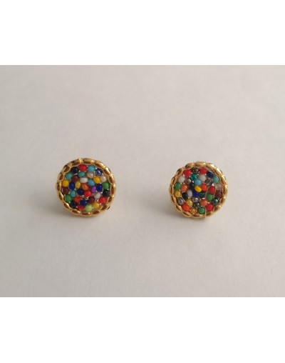 Aretes topo multicolor