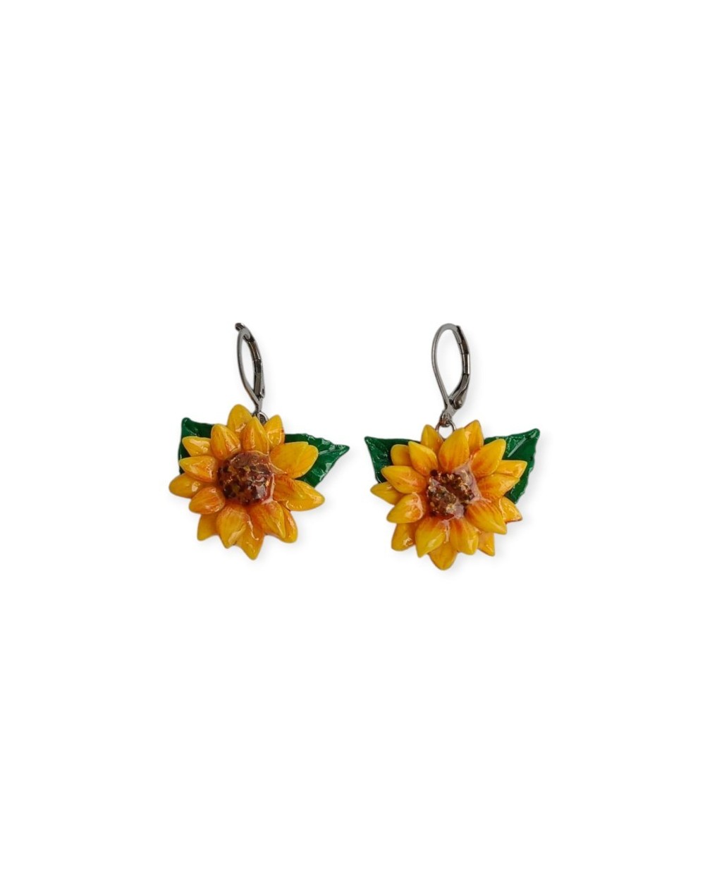 aretes de girasol