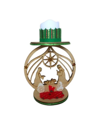 Candelabro en madera