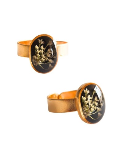 Anillo Mini Flores Ovalo