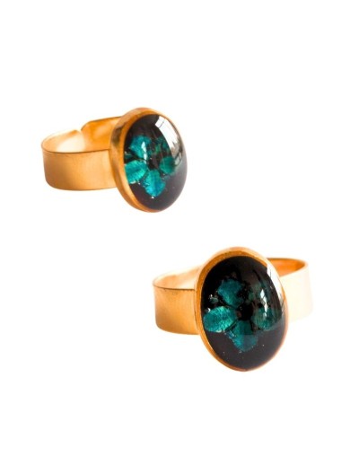 Anillo Mini Flores Ovalo