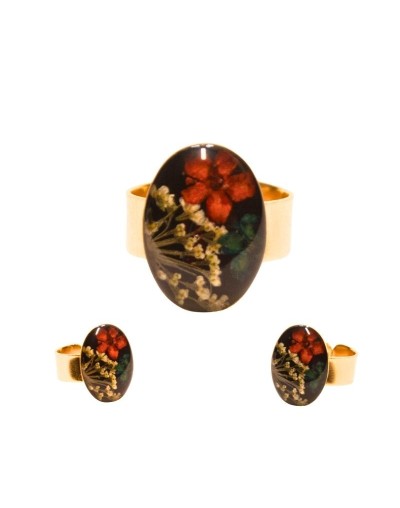 Anillos Ovalo Medianos Flores