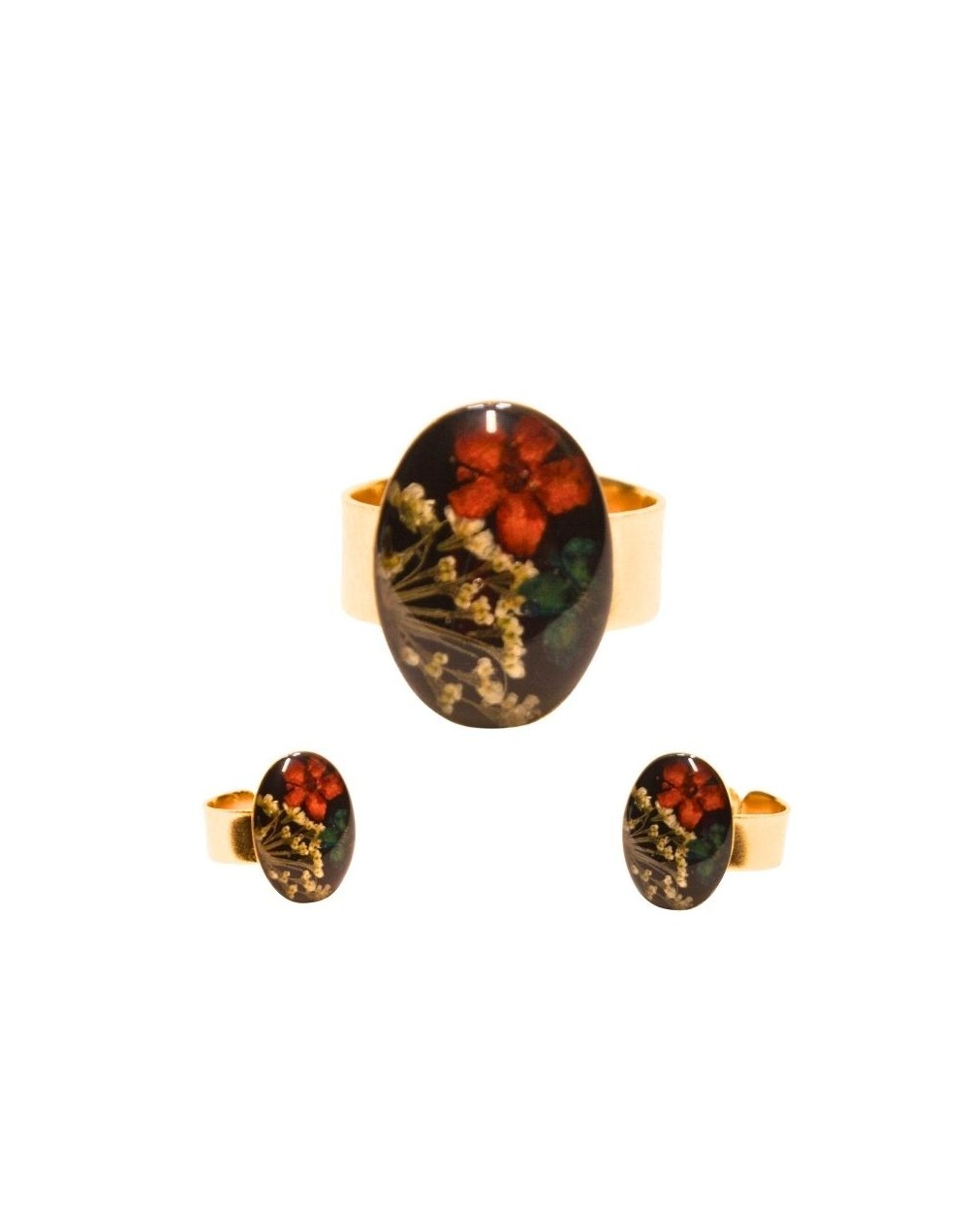 Anillos Ovalo Medianos Flores