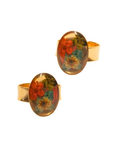 Anillos Ovalo Medianos Flores