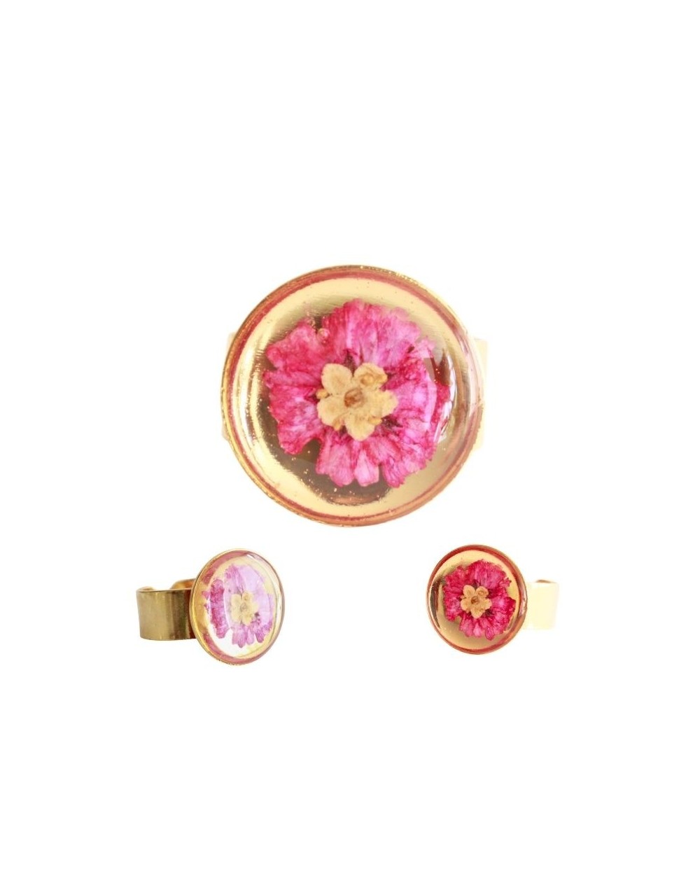 Anillos Redondos Medianos Flores