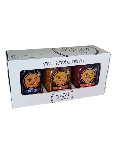 Caja surtida por 3 . Mermelada artesanal Premium.