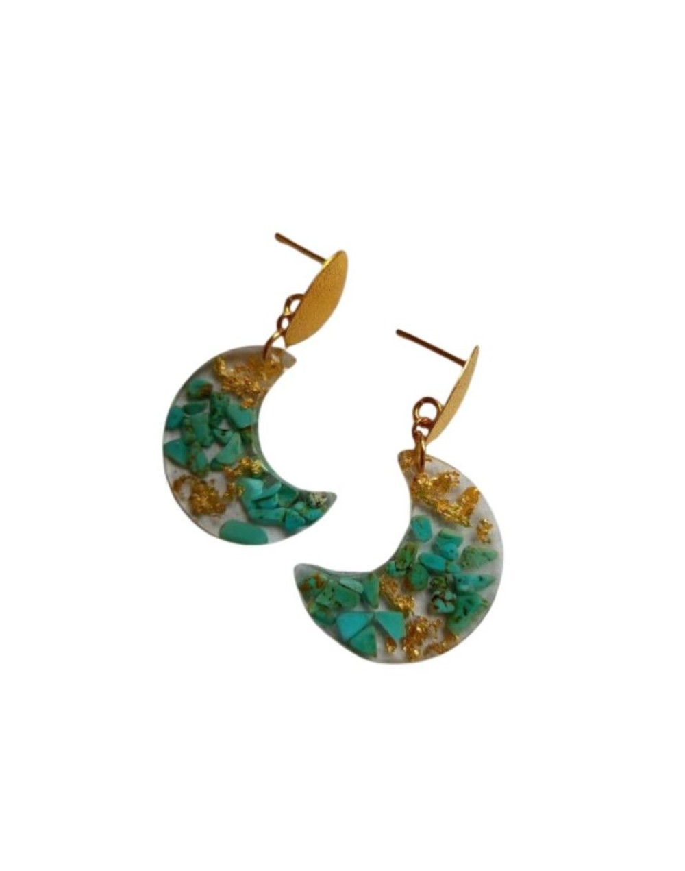 set de aretes media luna ancestral