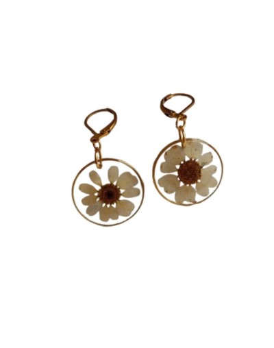 set de collar y aretes manzanilla 