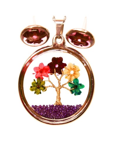 Collar Árbol de la Vida con Topos