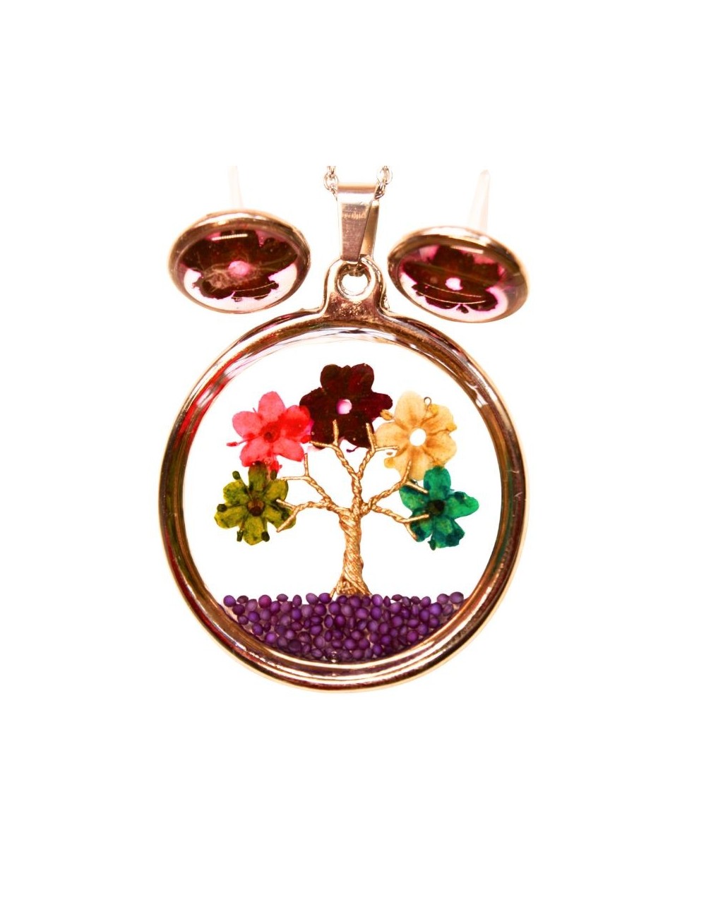 Collar Árbol de la Vida con Topos