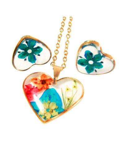 Collar Corazón y Topos Corazón